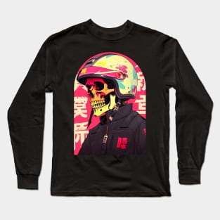 Helmet Vintage Deathly  Racer Long Sleeve T-Shirt